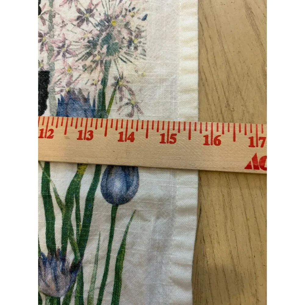 KITCHEN CALENDAR TEA TOWEL-LINEN Butterflies Garden Floral 2020 Susan Winget